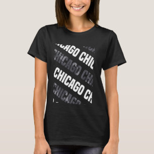 Chicago Camo Pattern Grey Camouflage T-shirt