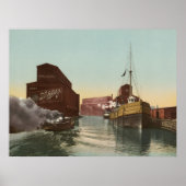 Chicago Canal Elevator, 1900 Poster (Voorkant)