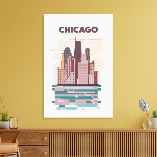 Chicago Canvas Afdruk (Insitu (Woonkamer))