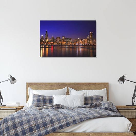 Chicago. Canvas Afdruk (Insitu (Slaapkamer))