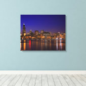 Chicago. Canvas Afdruk (Insitu (Houten vloer))