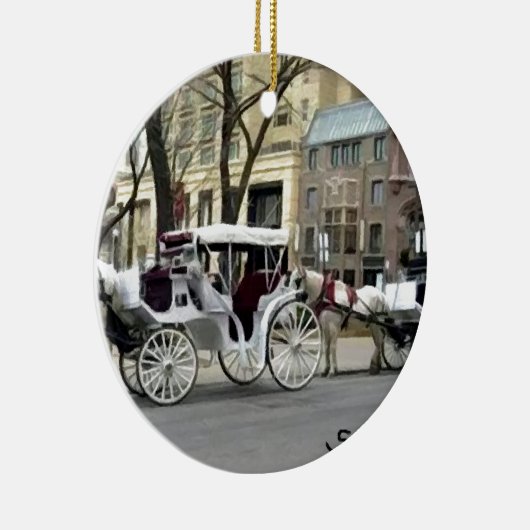 Chicago Carriage Ride Keramisch Ornament (Rechts)