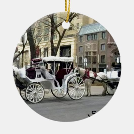 Chicago Carriage Ride Keramisch Ornament (Voorkant)