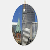 Chicago Cathedral Skyline Keramisch Ornament (Links)