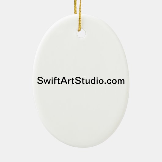 Chicago Cathedral Skyline Keramisch Ornament (Achterkant)