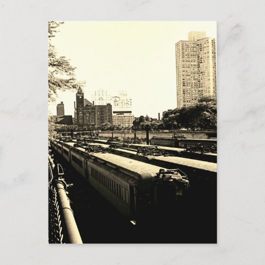 Chicago Central Railroad Station ICRR 1969 Briefkaart (Voorkant)