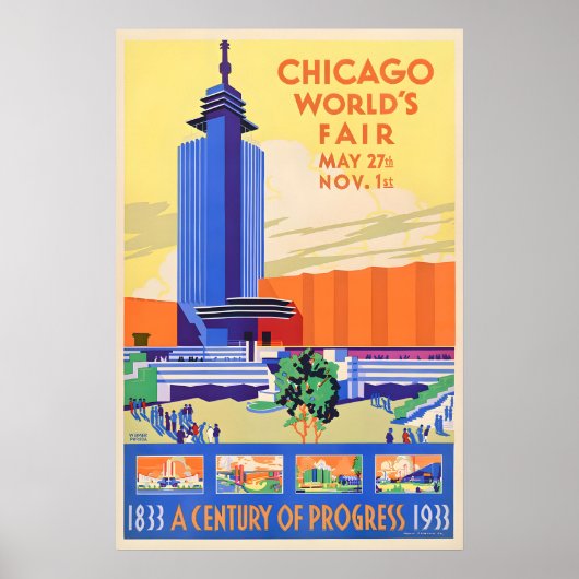 Chicago Century of Progress - Antieke Wereldtentoo Poster (Voorkant)