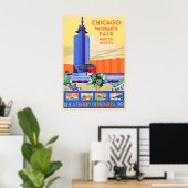 Chicago Century of Progress - Antieke Wereldtentoo Poster (Thuiskantoor)