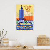Chicago Century of Progress - Antieke Wereldtentoo Poster (Keuken)