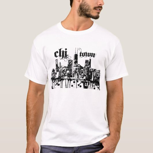 Chicago "chi-town" is op weg naar jouw stad t-shirt (Voorkant)