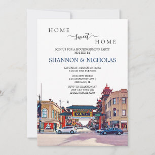 Chicago Chinatown Housewarming Invitation Save The Date