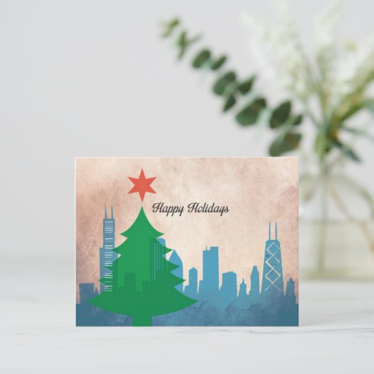 Chicago Christmas Kaart (Staand voorkant)