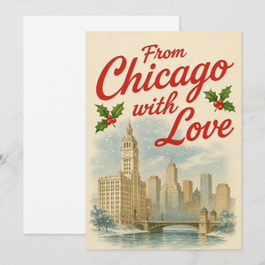 Chicago Christmas Kaart (Voorkant / Achterkant)
