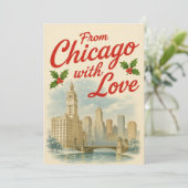  Chicago Christmas Kaart (Staand voorkant)