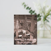  CHICAGO CHRISTMAS Marshall Field Feestdagenkaart (Staand voorkant)