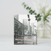  CHICAGO CHRISTMAS STREET FOTOGRAPH FEESTDAGENKAART (Staand voorkant)