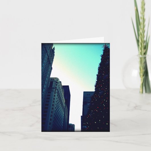 Chicago Christmas Tree Notecard Feestdagen Kaart (Voorkant)
