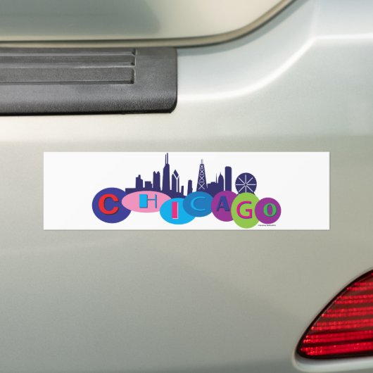 Chicago Circles-1 Bumpersticker (Op auto)