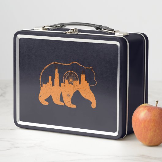 Chicago City Apparel Downtown Walking Beer Silhoue (In situ)