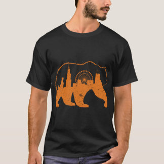 Chicago City Apparel Downtown Walking Beer Silhoue T-shirt