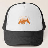 Chicago City Apparel Downtown Walking Beer Silhoue Trucker Pet (Voorkant)