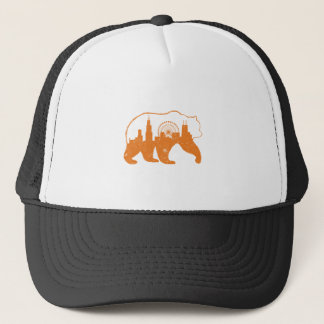 Chicago City Apparel Downtown Walking Beer Silhoue Trucker Pet