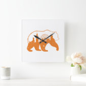 Chicago City Apparel Downtown Walking Beer Silhoue Vierkante Klok (Huis)