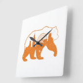 Chicago City Apparel Downtown Walking Beer Silhoue Vierkante Klok (Hoek)