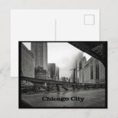 Chicago City Briefkaart (Voorkant / Achterkant)