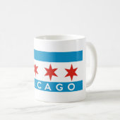 chicago city flag america text name koffiemok (Voorkant rechts)