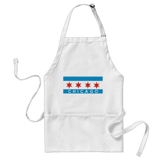 chicago city flag america text name standaard schort (Voorkant)