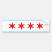 Chicago City Flag Bumpersticker (Voorkant)