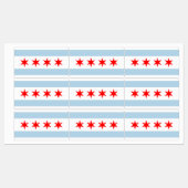 Chicago city flag custom multipurpose labels (Vel)