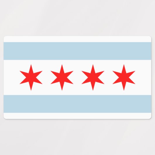 Chicago city flag custom multipurpose labels (Design 1)