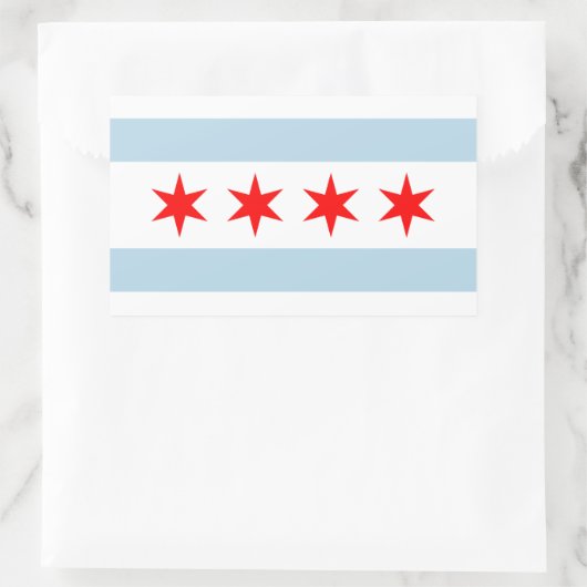 Chicago city flag custom stickers (Tas)