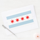Chicago city flag custom stickers (Envelop)