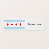 Chicago City flag Folded business card template Visitekaartje (Buitenkant ongevouwen)