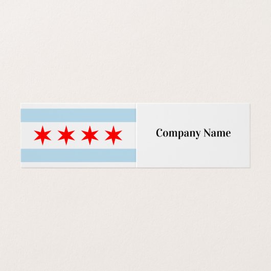 Chicago City flag Folded business card template Visitekaartje (Buitenkant ongevouwen)