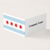 Chicago City flag Folded business card template Visitekaartje (Buitenkant)