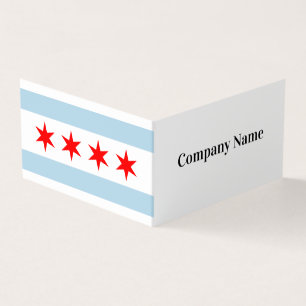 Chicago City flag Folded business card template Visitekaartje