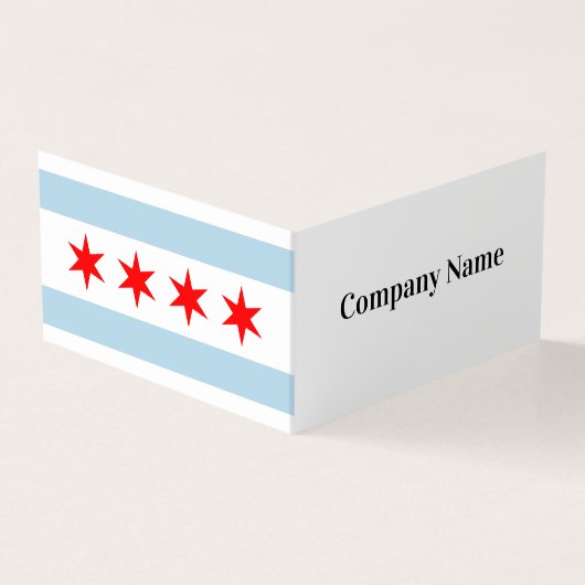 Chicago City flag Folded business card template Visitekaartje (Buitenkant)