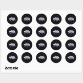 Chicago City Flag Noodlijdend Beer Ronde Sticker (Vel)