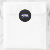 Chicago City Flag Noodlijdend Beer Ronde Sticker (Tas)