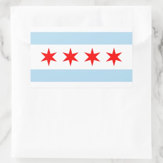 Chicago City Flag Rectangle Sticker (Tas)