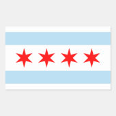 Chicago City Flag Rectangle Sticker (Voorkant)
