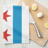 chicago city flag towel usa theedoek (Quarter Fold)