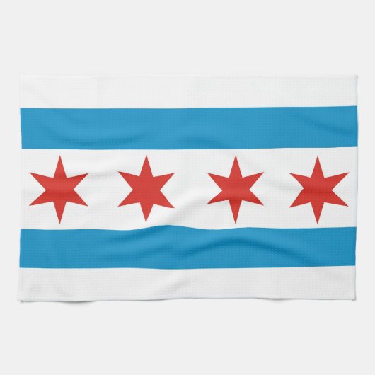 chicago city flag towel usa theedoek (Horizontaal)