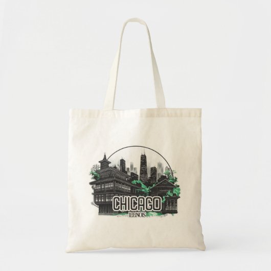 Chicago City Illinois Verenigde Staten Tote Bag (Voorkant)
