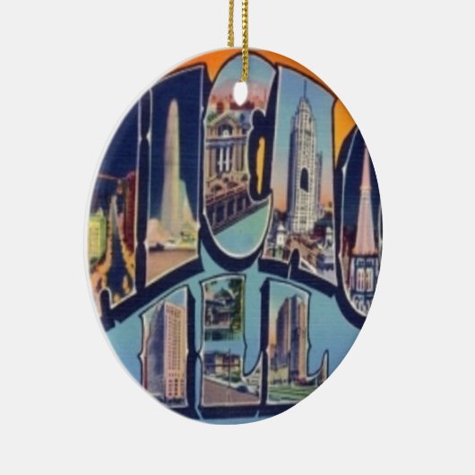 Chicago City Keramisch Ornament (Rechts)