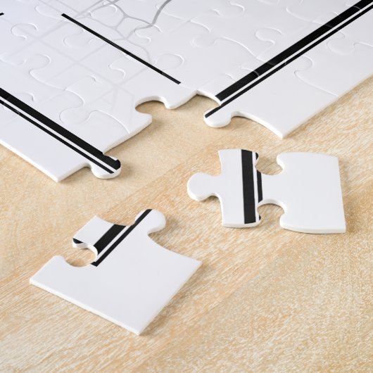 Chicago City Map | Moderne minimalistische tekenin Legpuzzel (Zijkant)